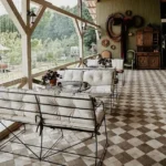 Placi Marmura Bej Rustic Antichizat 10 x 10 x 1 cm - imagine 2