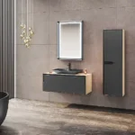 Set Mobilier Baie Craft Anthracite Stejar 100 cm