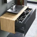 Set Mobilier Baie Craft Anthracite Stejar 100 cm - imagine 2