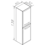 Set Mobilier Baie Nuvola White 100 cm - imagine 6