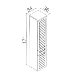 Set Mobilier Baie Perge White 85 cm - imagine 4