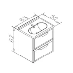 Set Mobilier Baie Nuvola Cashmire 65 cm - imagine 6