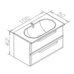 Set Mobilier Baie Nuvola White 100 cm - imagine 7