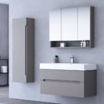 Set Mobilier Baie Malta Mat Gri Lake 100 cm