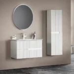 Set Mobilier Baie Moonlight Mat White 90 cm