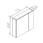 Set Mobilier Baie Nuvola Gri 80 cm - imagine 6