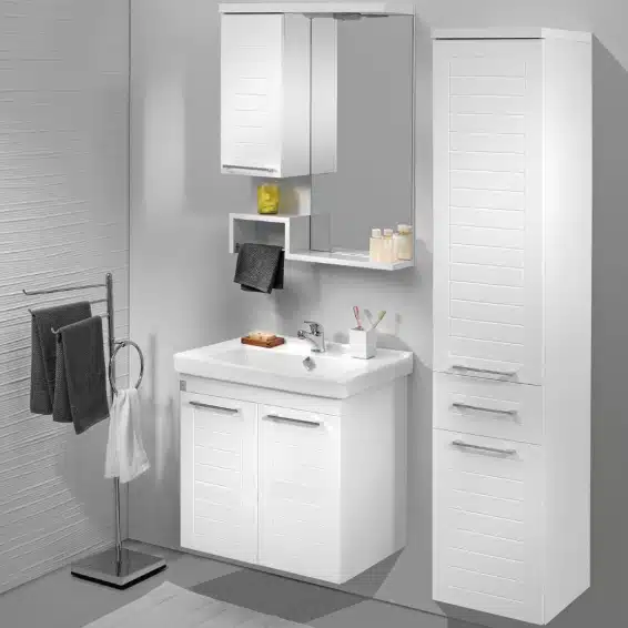 Perge1.jpg Set Mobilier Baie Perge White 85 cm - imagine 1