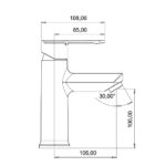 Baterie Lavoar Tulip Crom TLP1300C - imagine 2