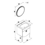 Set Mobilier Baie Cunda White Silver 60 cm - imagine 3