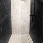Mozaic Marmura Dolamit Herringbone Slefuit 2.5 x 10 x 1 cm