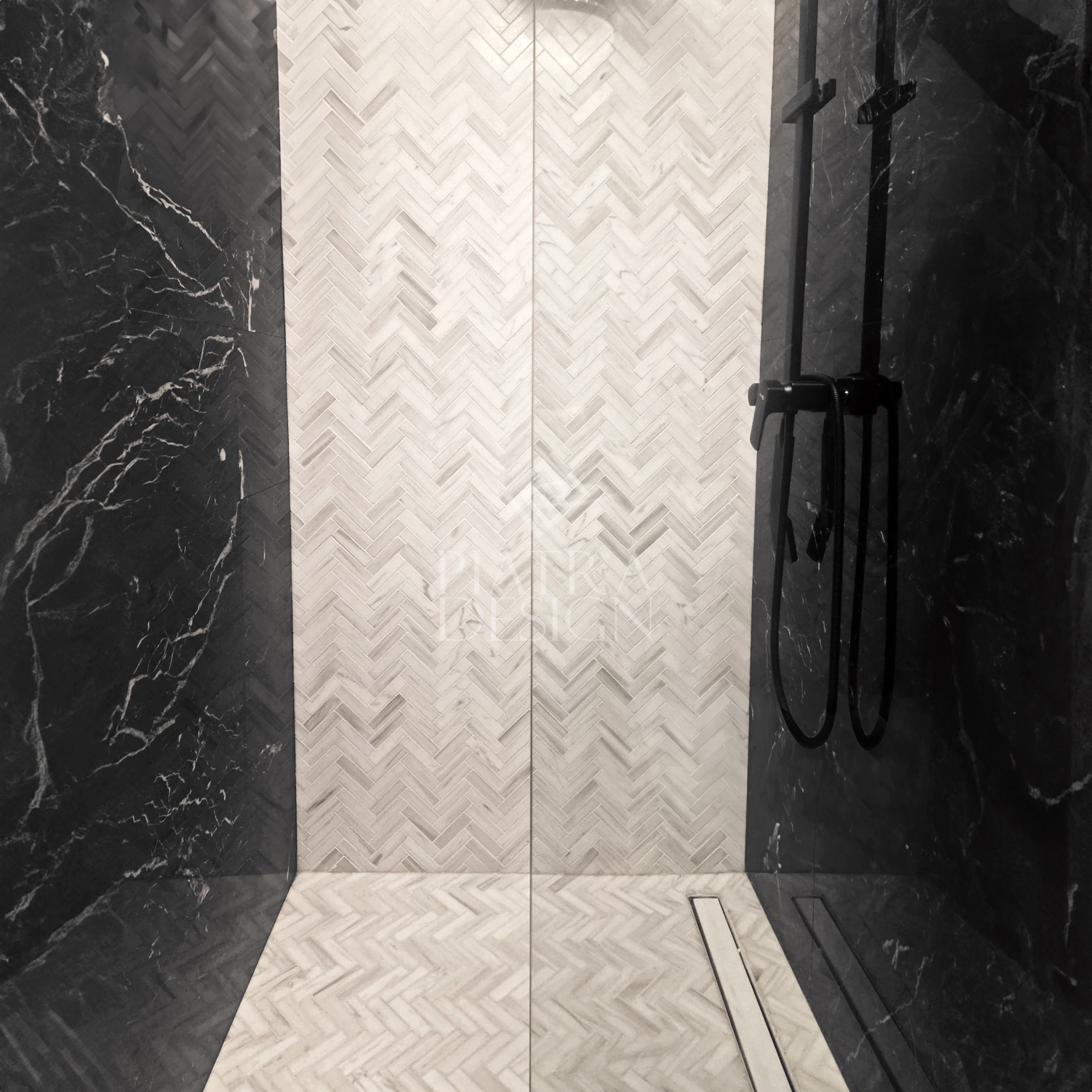 Mozaic Marmura Dolamit Herringbone Slefuit 2.5 x 10 x 1 cm Mozaic Marmura Dolamit Herringbone Slefuit 2.5 x 10 x 1 cm - imagine 1