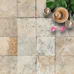 Placi Travertin Classic Antichizat 15.25 x 15.25 x 3 cm