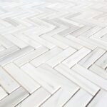 Mozaic Marmura Dolamit Herringbone Slefuit 2.5 x 10 x 1 cm - imagine 2