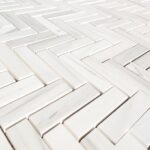 Mozaic Marmura Dolamit Herringbone Slefuit 2.5 x 10 x 1 cm - imagine 5