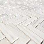 Mozaic Marmura Dolamit Herringbone Slefuit 2.5 x 10 x 1 cm - imagine 4
