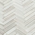 Mozaic Marmura Dolamit Herringbone Slefuit 2.5 x 10 x 1 cm - imagine 3