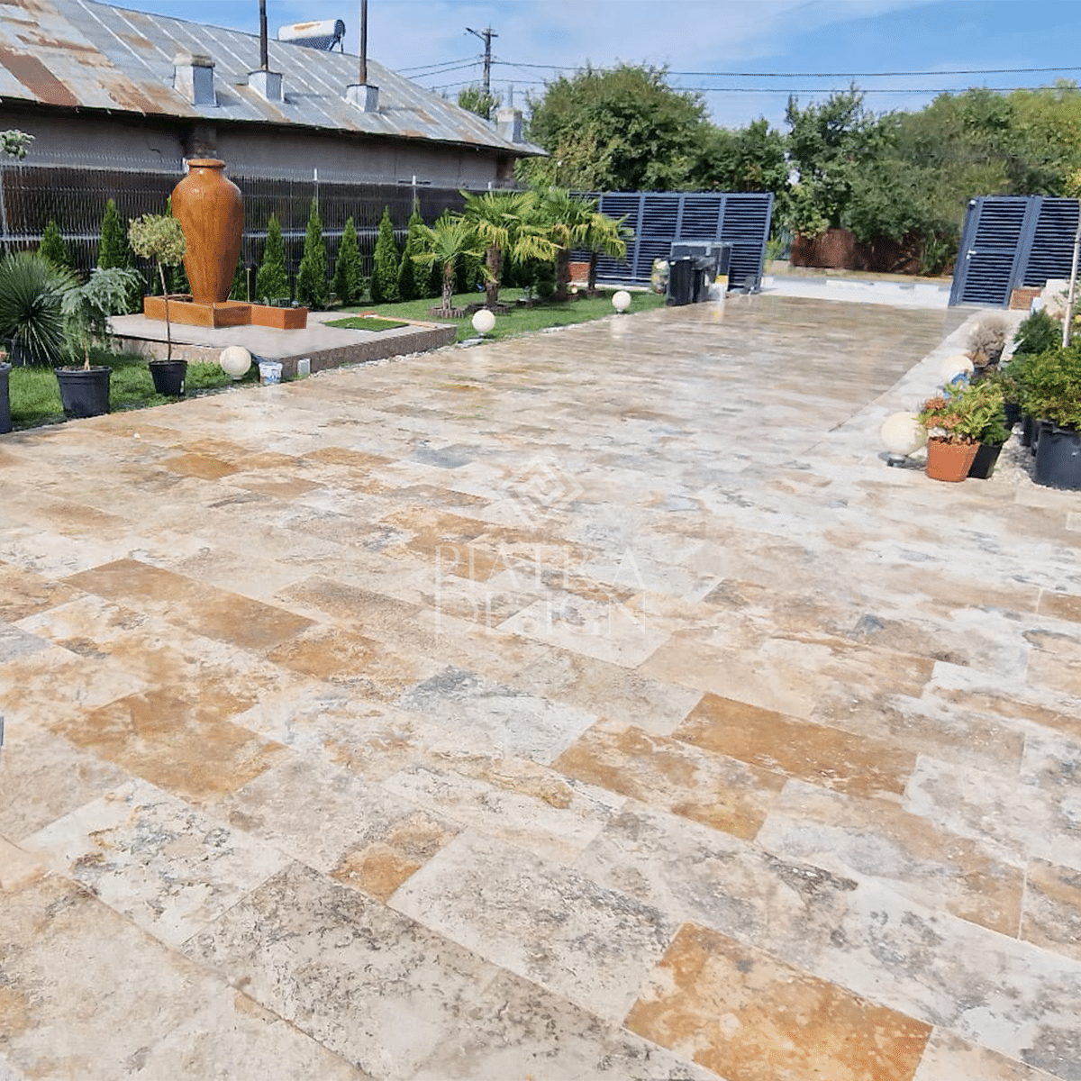 Placi Travertin Classic Rustico Antichizat 40.6 x 61 x 1.2 cm Placi Travertin Classic Rustico Antichizat 40.6 x 61 x 1.2 cm