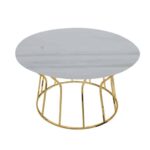 Masa Cafea Amelie Gold 80 X 42 - imagine 2