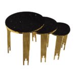 Masa Cafea Margot Gold 30/40/50 X 49/54/59 - imagine 2