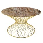 Masa Cafea Sophie Gold 78 X 45 - imagine 2