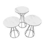 Masa Cafea Amelie Silver 40 X 55 - imagine 2