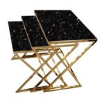 Masa Cafea Anais Gold 36/38/40 X 50/55/60 X 46/51/55 - imagine 2