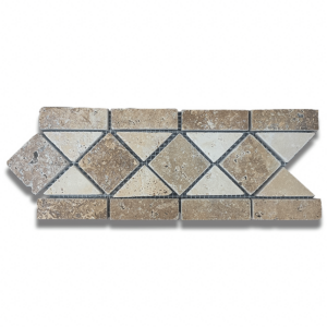 Bordura Mozaic Travertin BG104 10.8 x 30 x 1 cm