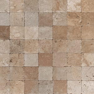 Placi Travertin Mix Antichizat 10 x 10 x 1 cm