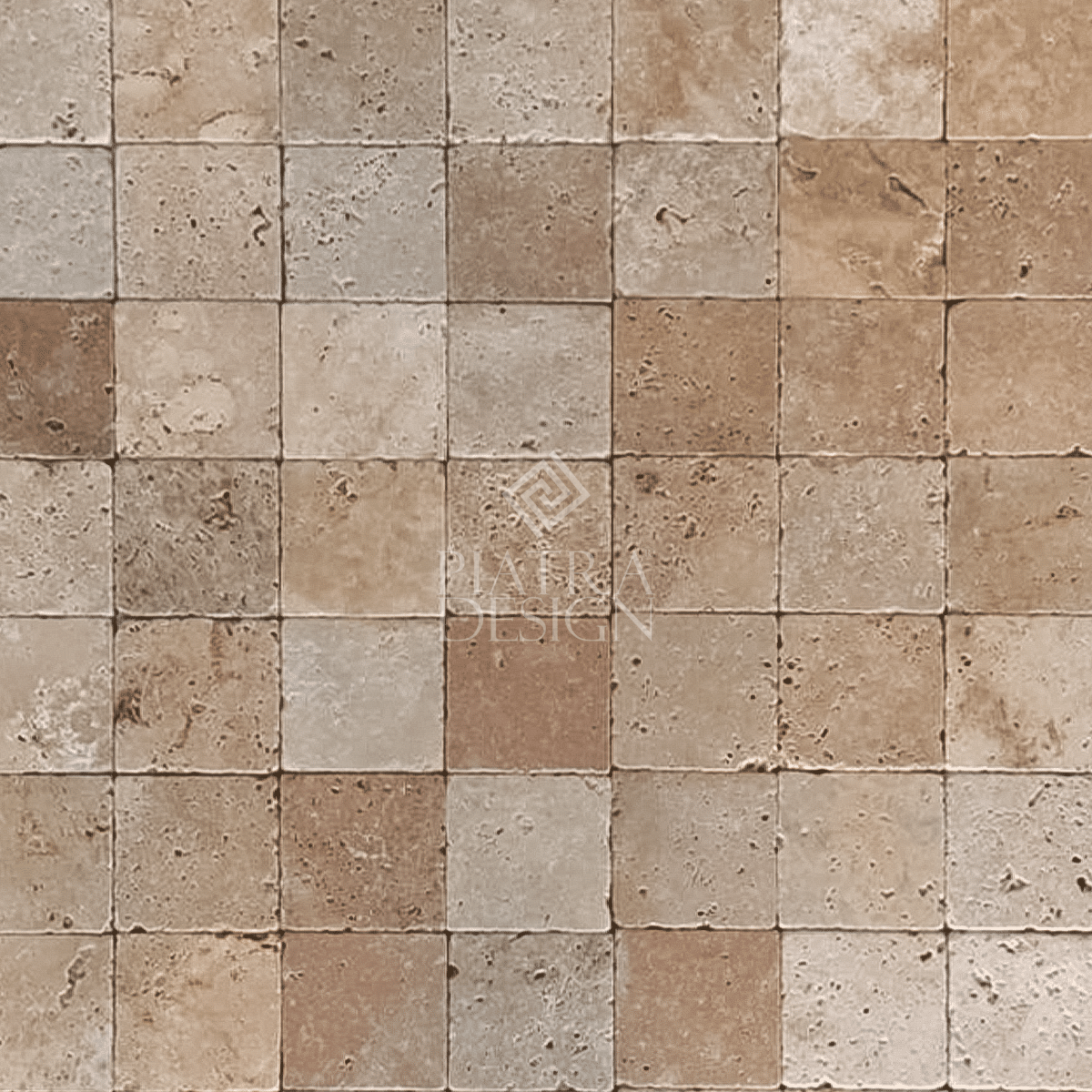 Placi Travertin Mix Antichizat 10 x 10 x 1 cm Placi Travertin Mix Antichizat 10 x 10 x 1 cm