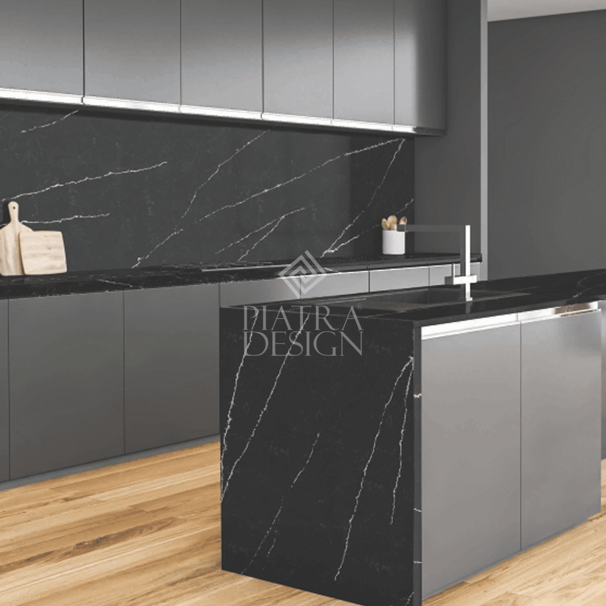 Lastra Quartz Black Sante 330301 Lustruit GR 2 cm Lastra Quartz Black Sante 330301 Lustruit GR 2 cm