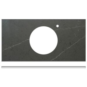 Blat din Quartz Grey Fusion 330201 Lustruit 120 x 60 x 2 cm