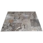 Placi Travertin Silver Rustic Antichizat Pattern Set x 1.2 cm