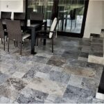 Placi Travertin Silver Rustic Antichizat Pattern Set x 1.2 cm