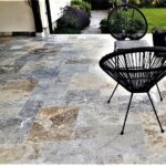 Placi Travertin Silver Rustic Antichizat Pattern Set x 1.2 cm