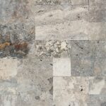 Placi Travertin Silver Rustic Antichizat Pattern Set x 1.2 cm