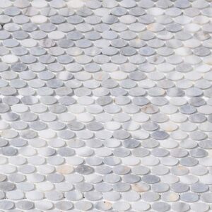Mozaic Marmura Grey Elips Slefuit 3 x 1.5 x 1 cm