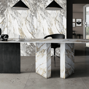 Gresie Portelanata Rectificata Rain Marble Lucioasa 60 x 120 x 0.9 cm