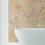 Placi Travertin Terra Exclusive Design Slefuit Chituit 35.2 x 40.7 x 1.2 cm