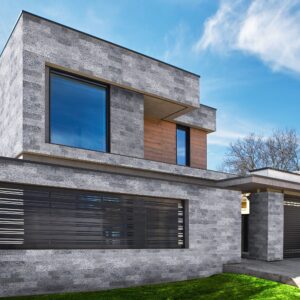 Placi Marmura Black Combed Design 15.25 x 61 x 1.5 cm