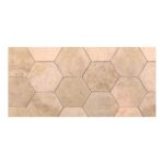 Placi Travertin Multi Crema Hexagon Slefuit Chituit 26.4 x 30.5 x 1.2 cm - imagine 3