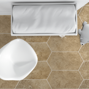 Placi Travertin Noce Geometric Design Periat 20.3 x 40.6 x 1.2 cm