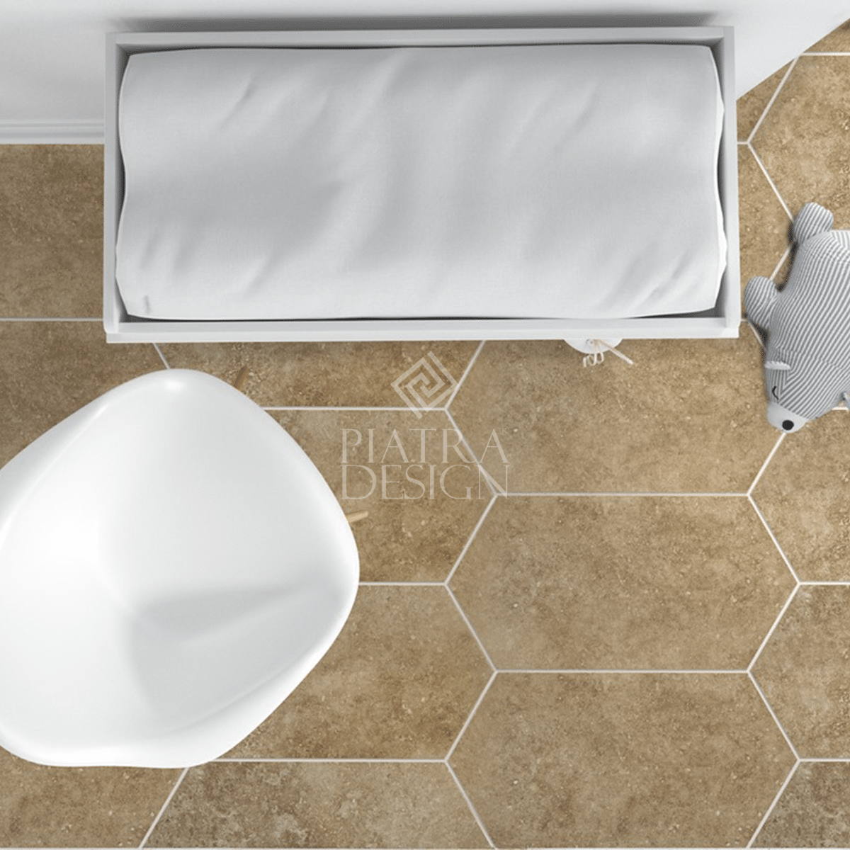 Placi Travertin Noce Geometric Design Periat 20.3 x 40.6 x 1.2 cm Placi Travertin Noce Geometric Design Periat 20.3 x 40.6 x 1.2 cm