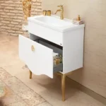 Set Mobilier Baie Cunda White Gold 100 cm FD - imagine 2
