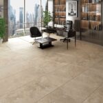 Gresie Portelanata Rectificata Crema Travertino Mata 60 x 120 x 0.7 cm