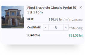 Vezi subtotalul comenzii și poți modifica produsele.