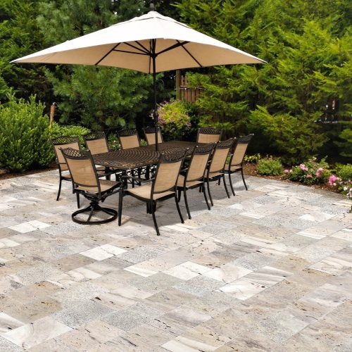 Pavare terasa cu placi travertin Valenciano