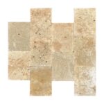 Placi Travertin Classic Rustic Antichizat 40.6 x 61 x 1.2 cm - imagine 3