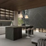 Lastra Ceramica Portelanata Pietra Nero Mat 162 x 323 x 1.2 cm - PR - imagine 2