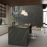 Lastra Ceramica Portelanata Pietra Nero Mat 162 x 323 x 1.2 cm - PR - imagine 3