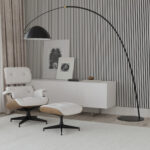 Riflaj decorativ Linea Acustic, gri ghetar / negru - imagine 2